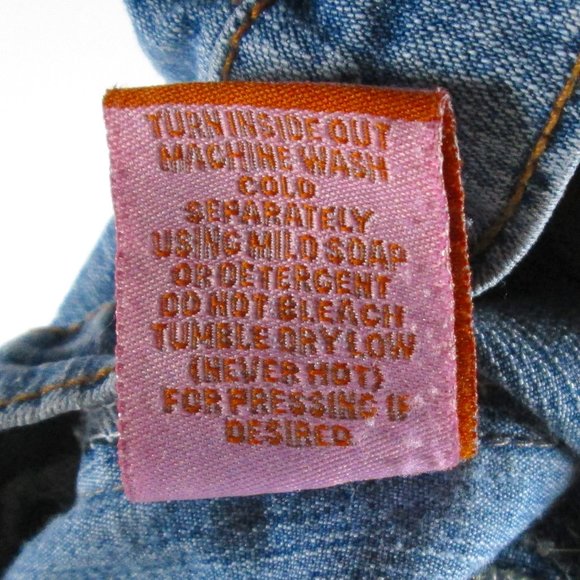 Ge'Ge' Girls Blue Jean Jacket w\ Embroidered Flower, gem, and Bead accen… - Picture 5 of 5